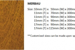 merbau size